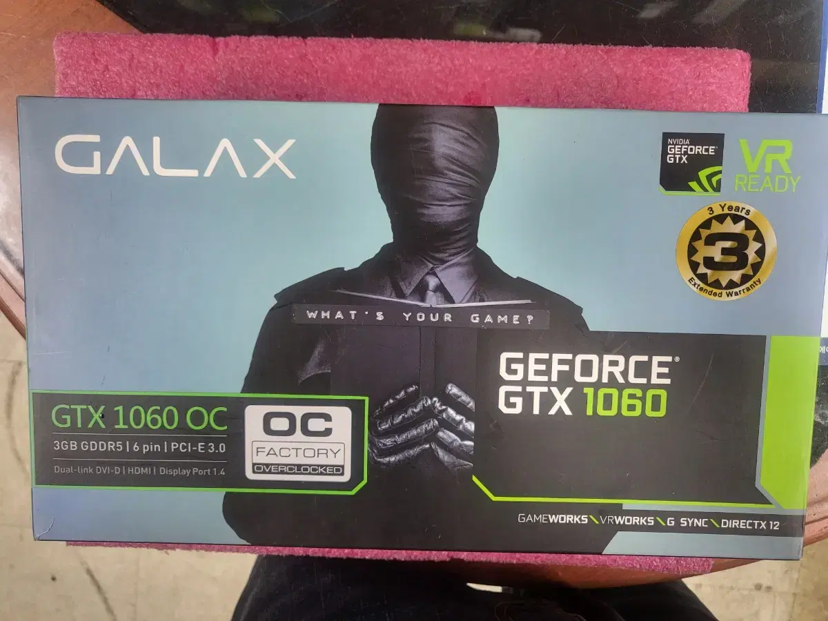 [갤럭시] GTX1060 OC D5 3GB  풀박스